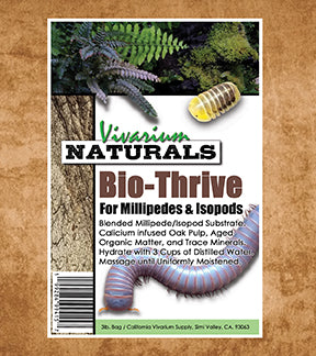 Vivarium Naturals Brand - Bio-Thrive Millipede & Isopod Substrate